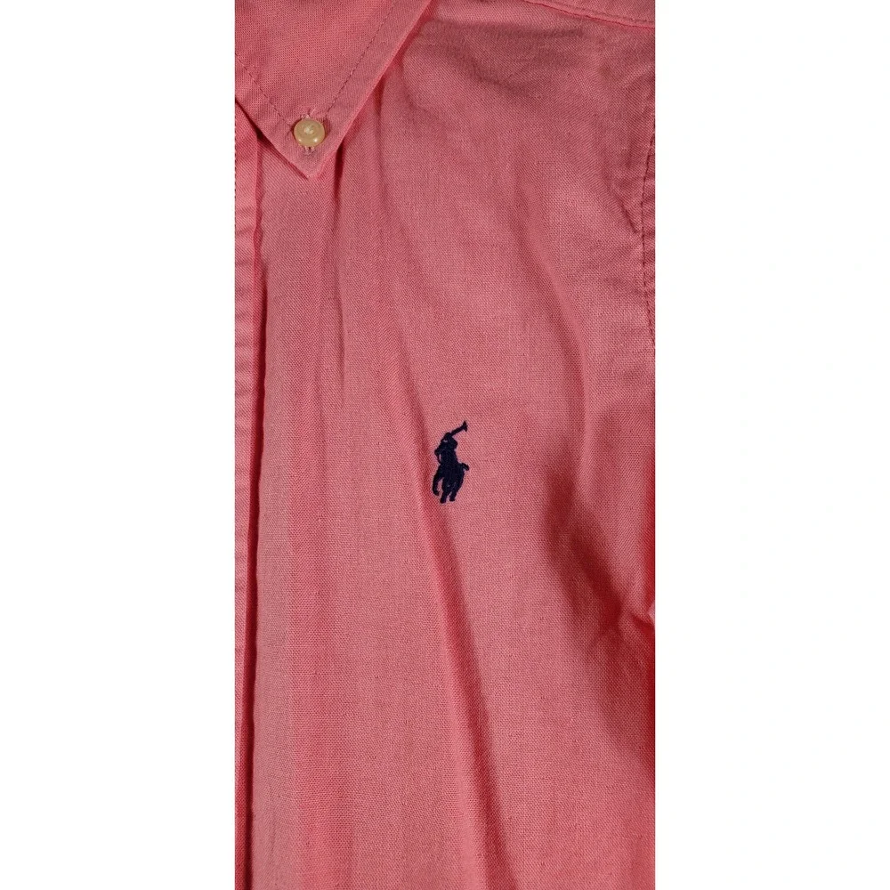 Ralph Lauren Kids Pink Button Down Shirt Long Sleeve Embroidered Pony Size 5 NWT